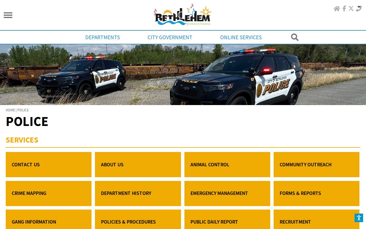 Bethlehem Police Department source for Bethlehem criminal history records