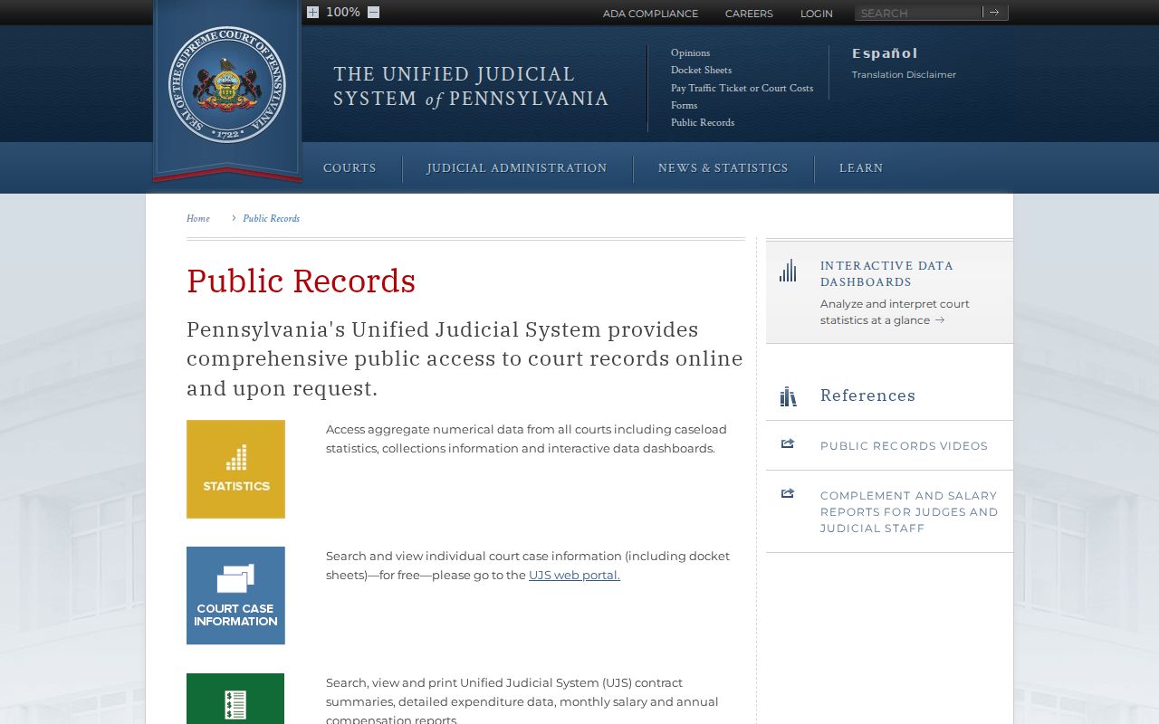 Lehigh County criminal court public records policy in Pennsylvania