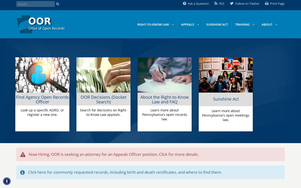 Emmaus criminal records guidance from Pennsylvania Office of Open Records
