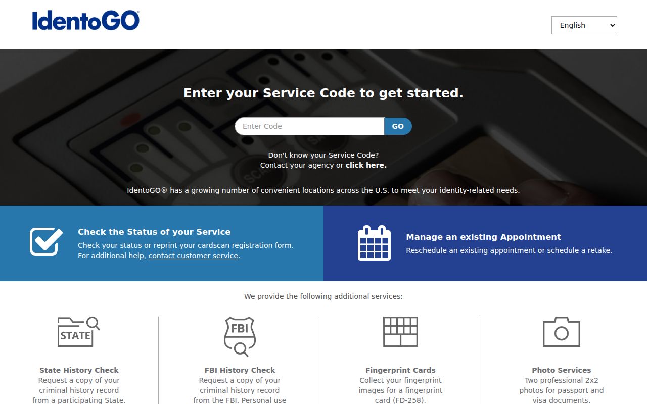 Lehigh County fingerprint criminal record enrollment through IdentoGO